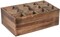 Farmhouse Wooden Storage Crate for Decoration 13 x 10 inches, Rustic Beer Holder Box, Wood Crate Box for Crafts, Beverage Serving Caddy with Carrying Handles
